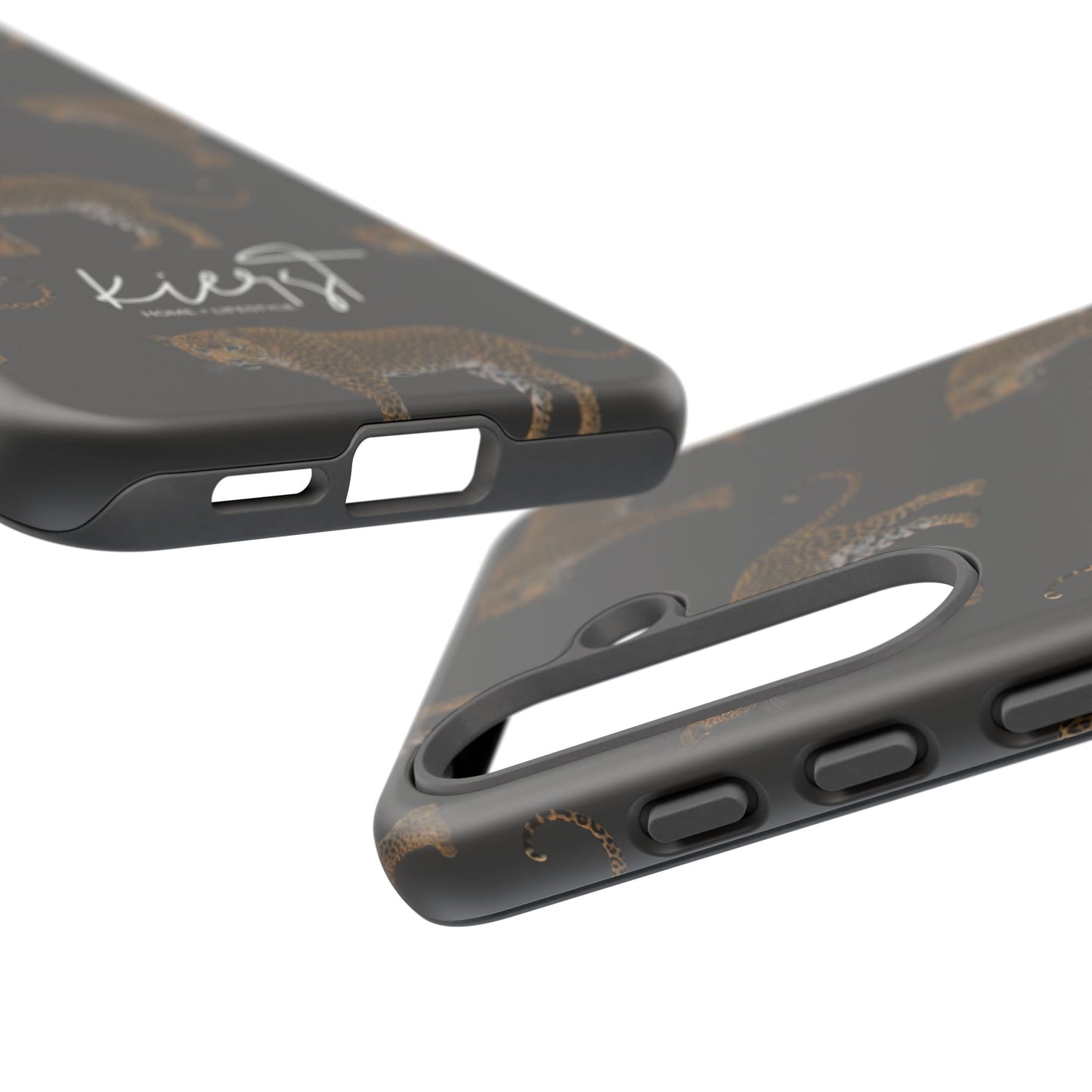 Leopards on Charcoal Samsung Galaxy Phone Case