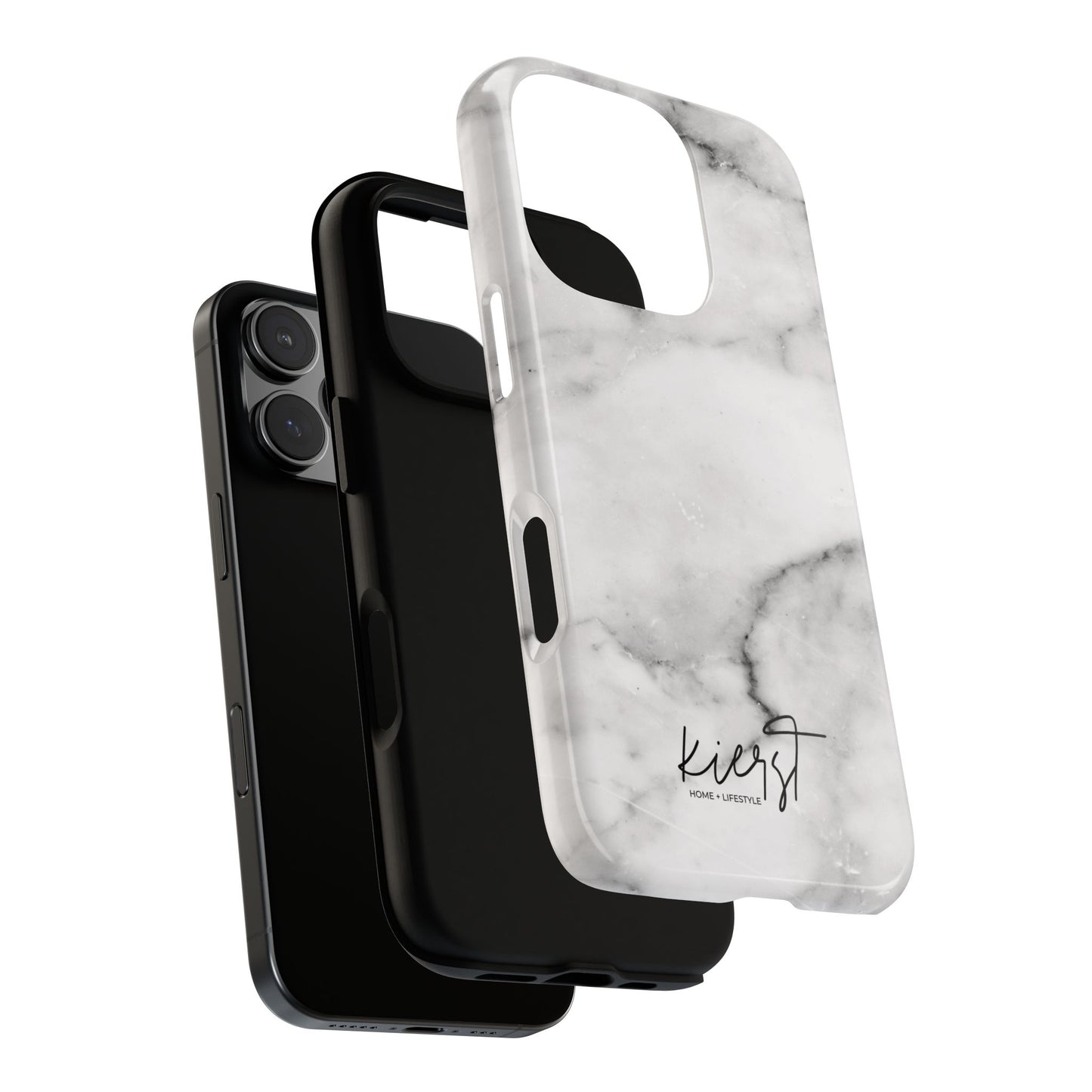Lived-In White and Grey Marble iPhone Case | Curated Calm, Captured in Marble