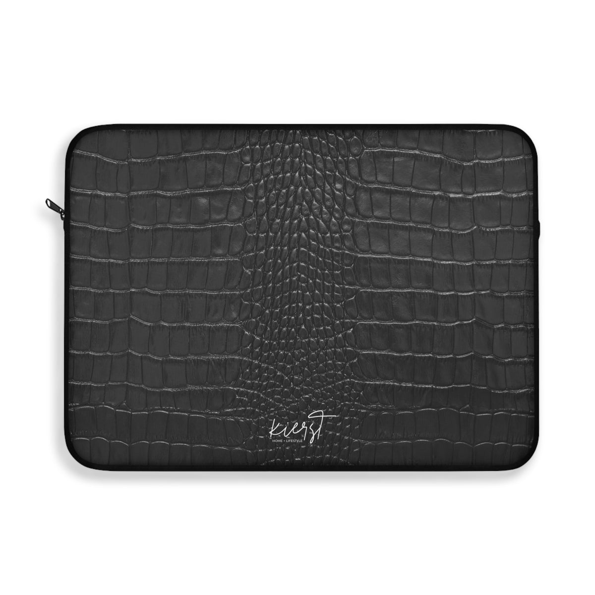 Black Crocodile Print Laptop Sleeve