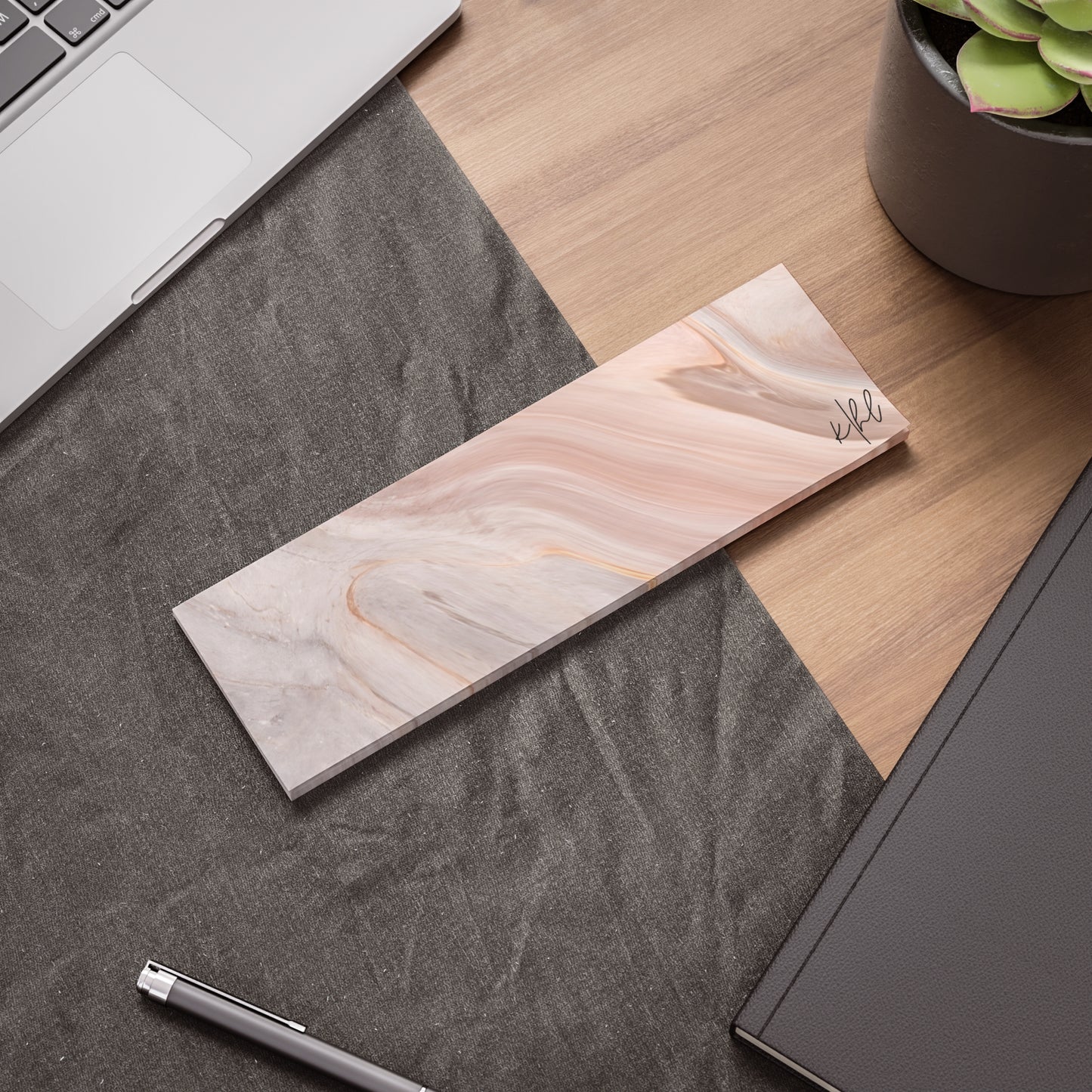 Blush Swirl Marble Post-it® Note Pad | Soft Pink Marble-Inspired Sticky Notes for Chic Desks