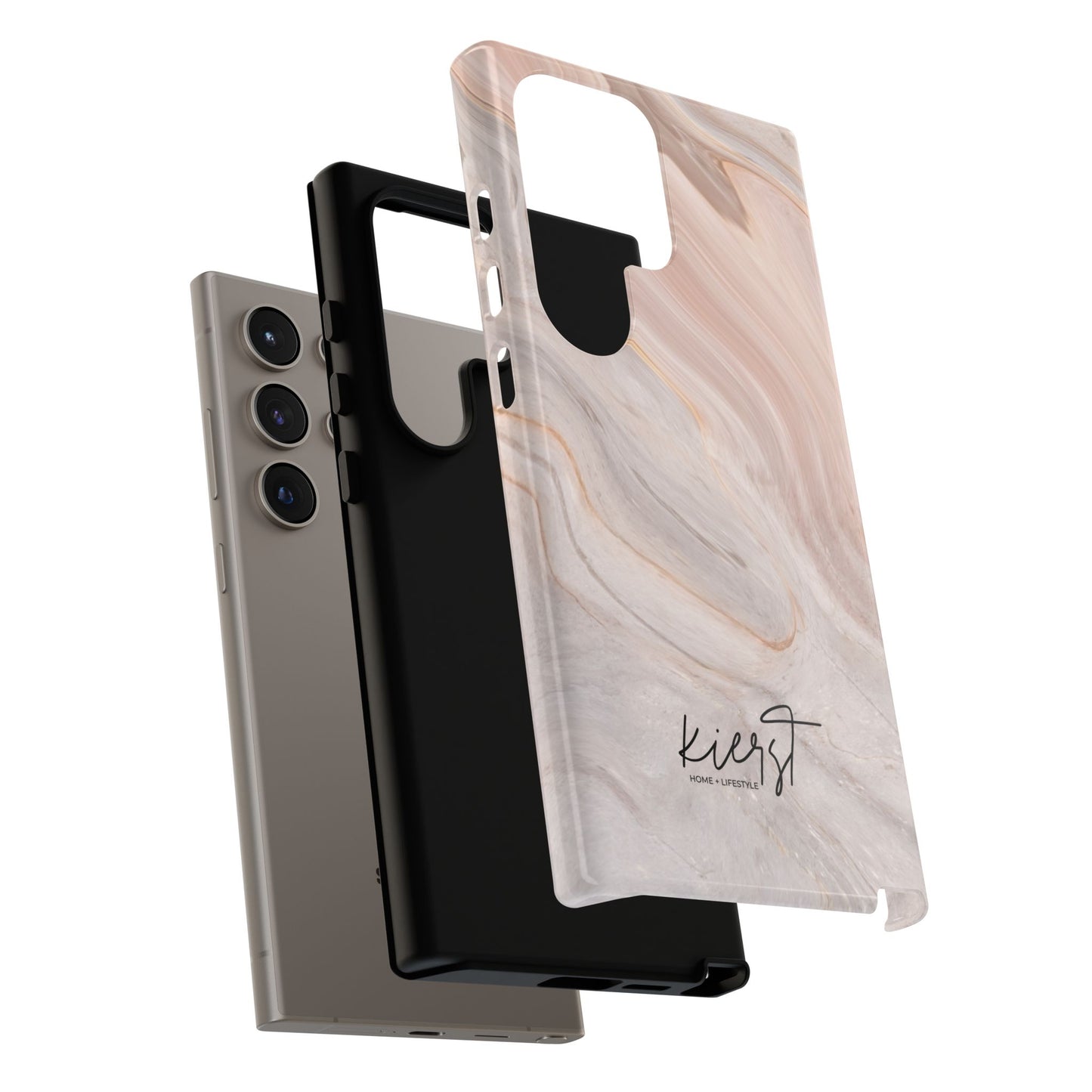 Blush Swirl Marble Samsung Galaxy Phone Case | Subtle Design, Timeless Tone