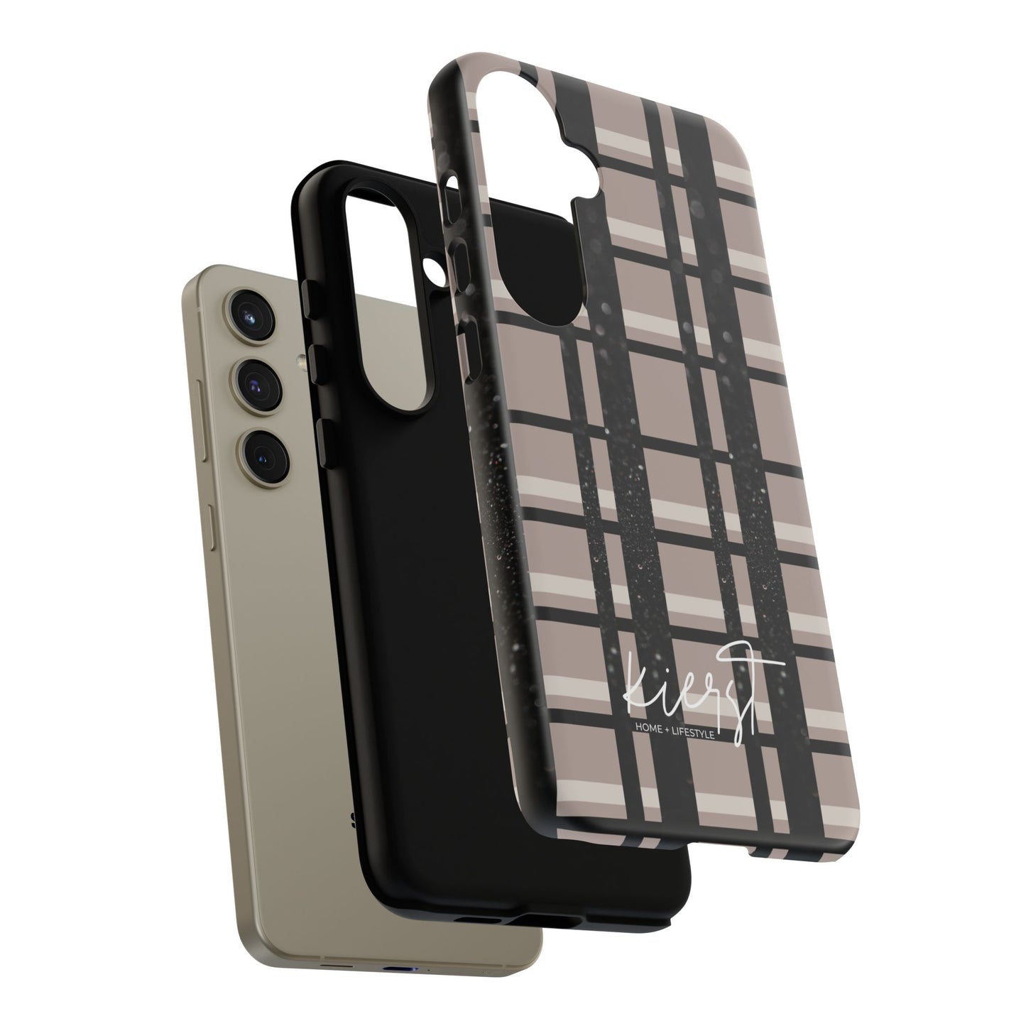 Elevated Neutrals Plaid Samsung Galaxy Case | Structured Style, Soft Edge