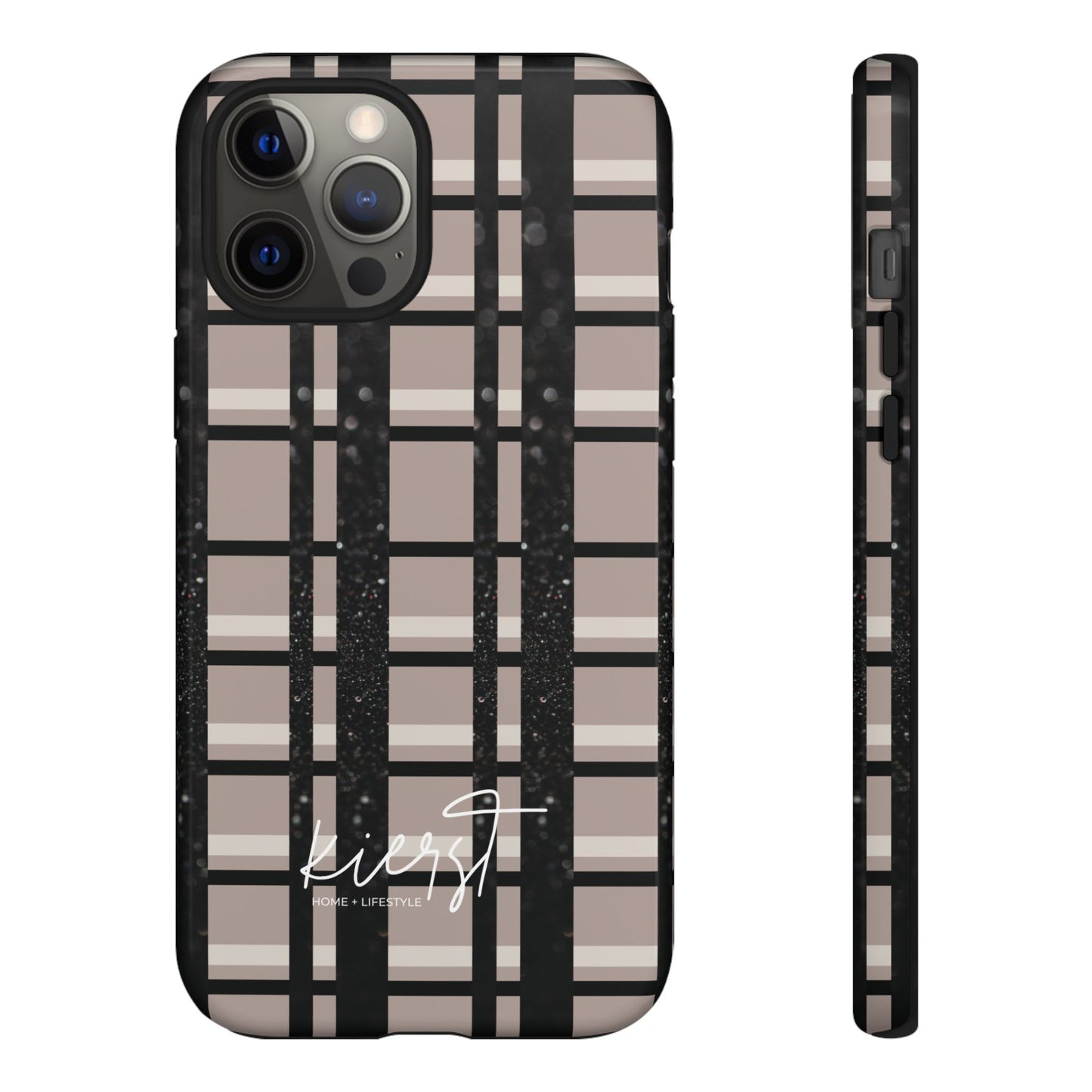 Elevated Neutrals Plaid iPhone Case | Classic Pattern, Modern Contrast