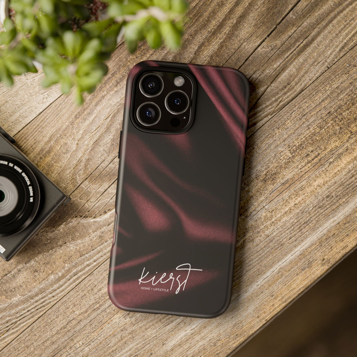 Signature Velvet Noir Silk Print iPhone Case