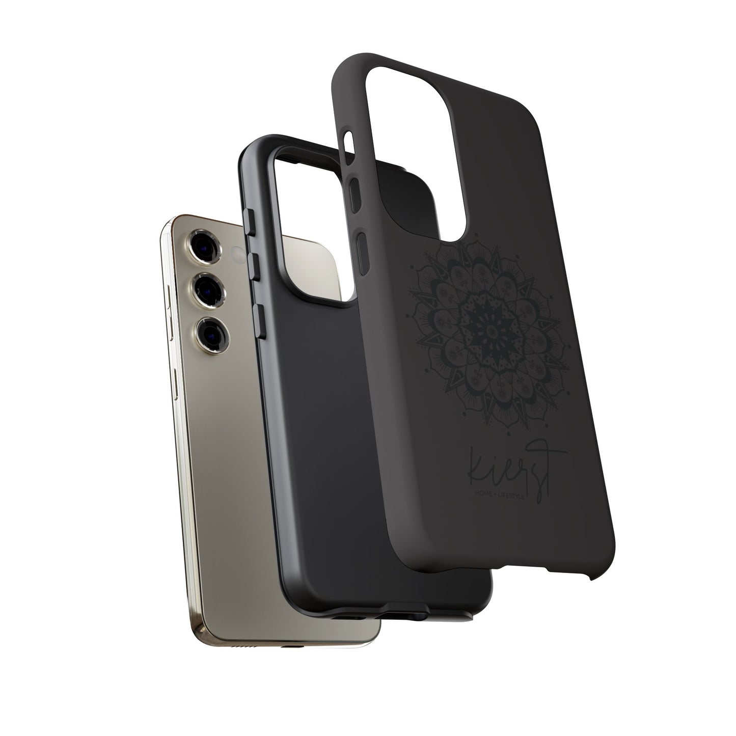 Black Mandala Samsung Galaxy Phone Case | Elevated Symmetry, Timeless Energy