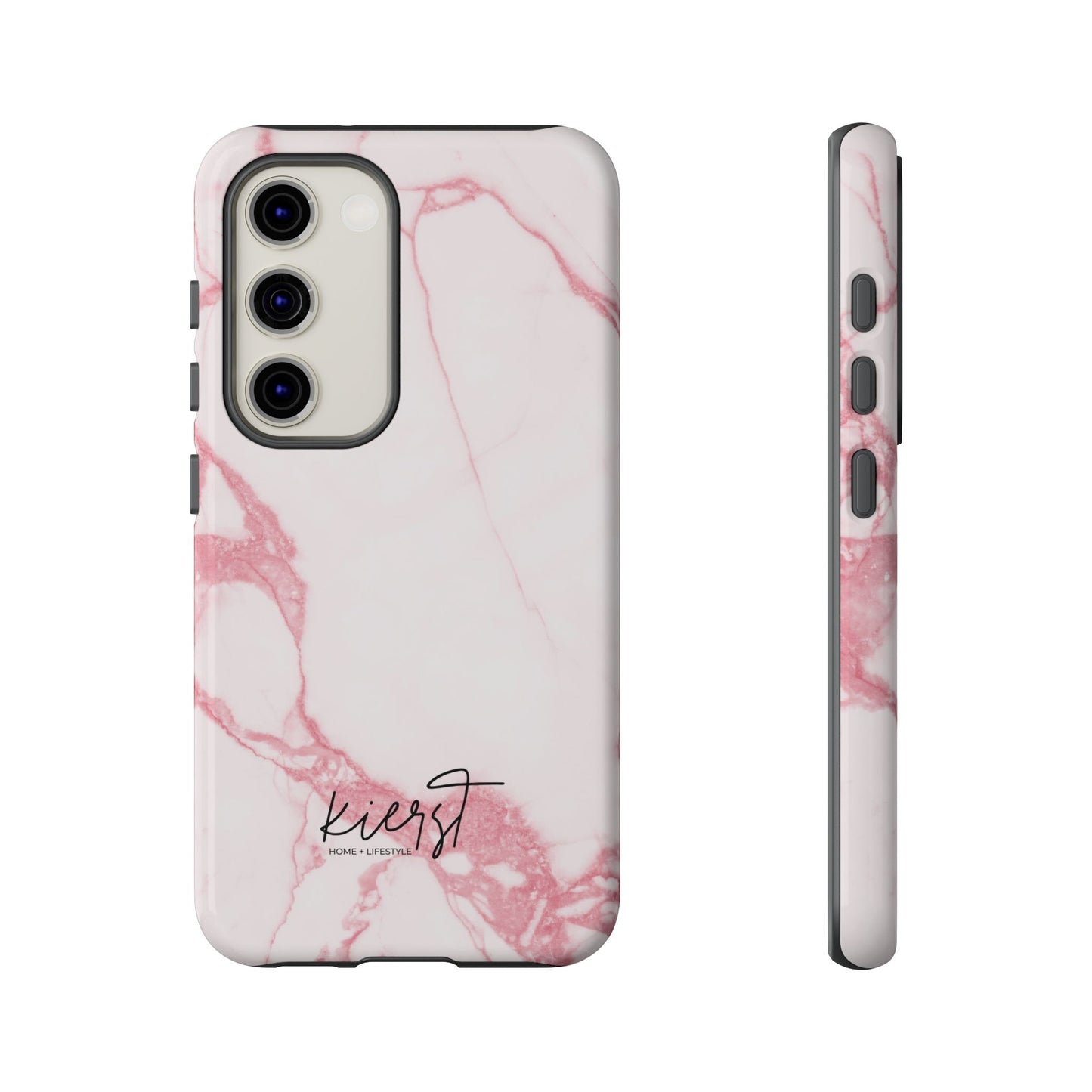 Pink & White Marble Samsung Galaxy Phone Case | Feminine, Polished, and Quietly Bold