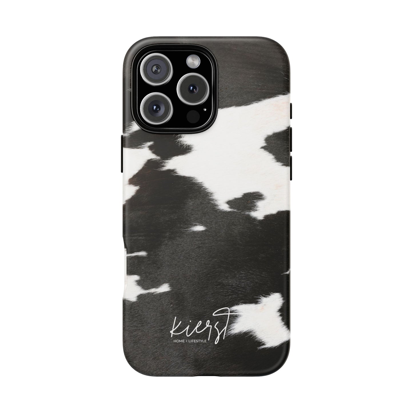 Black and White Cow Hide Print iPhone Case