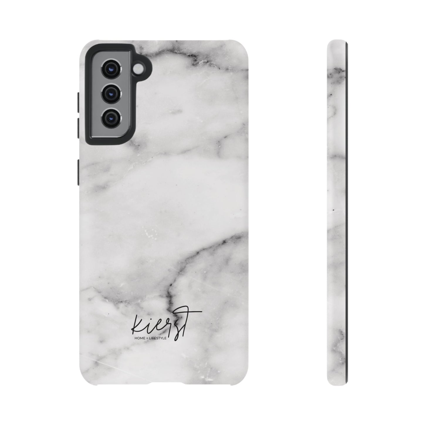 Lived-In White and Grey Marble Samsung Galaxy Case | Soft Strength, Redefined