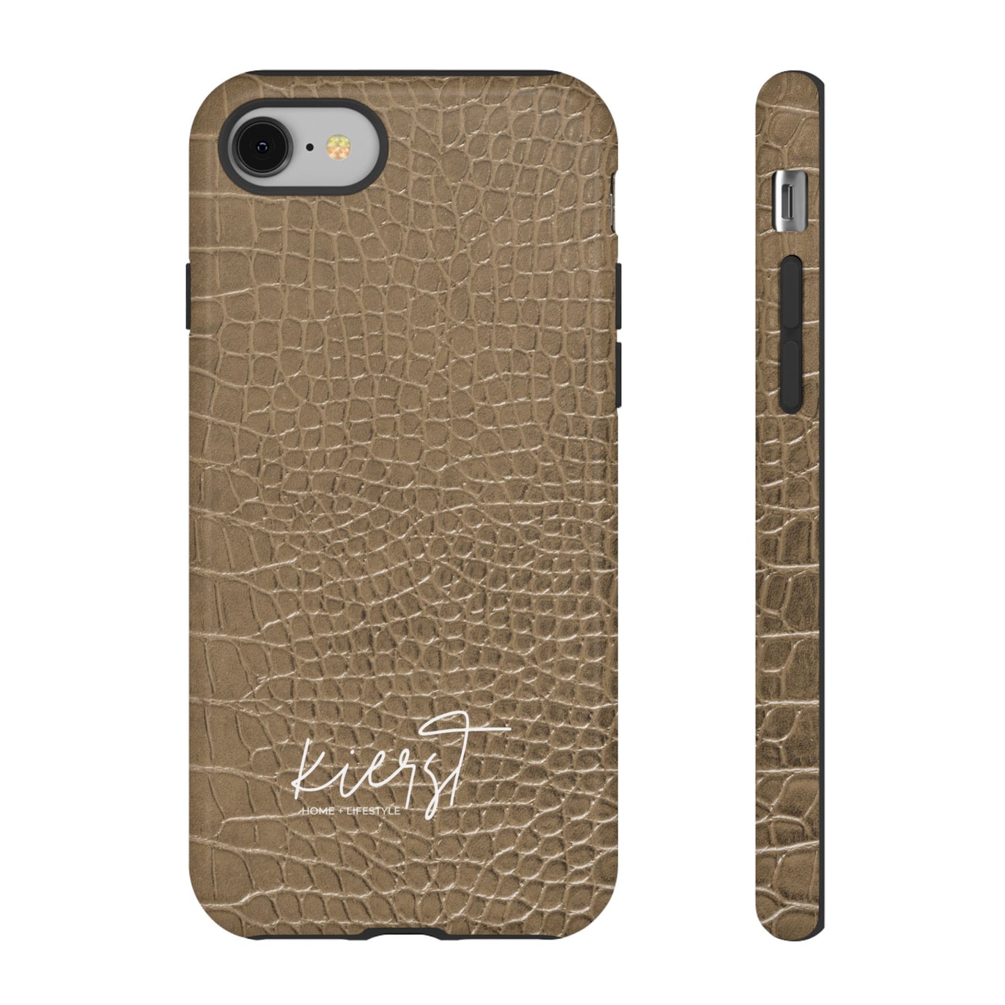 Tan Alligator Print iPhone Case | Elevated texture meets everyday ease