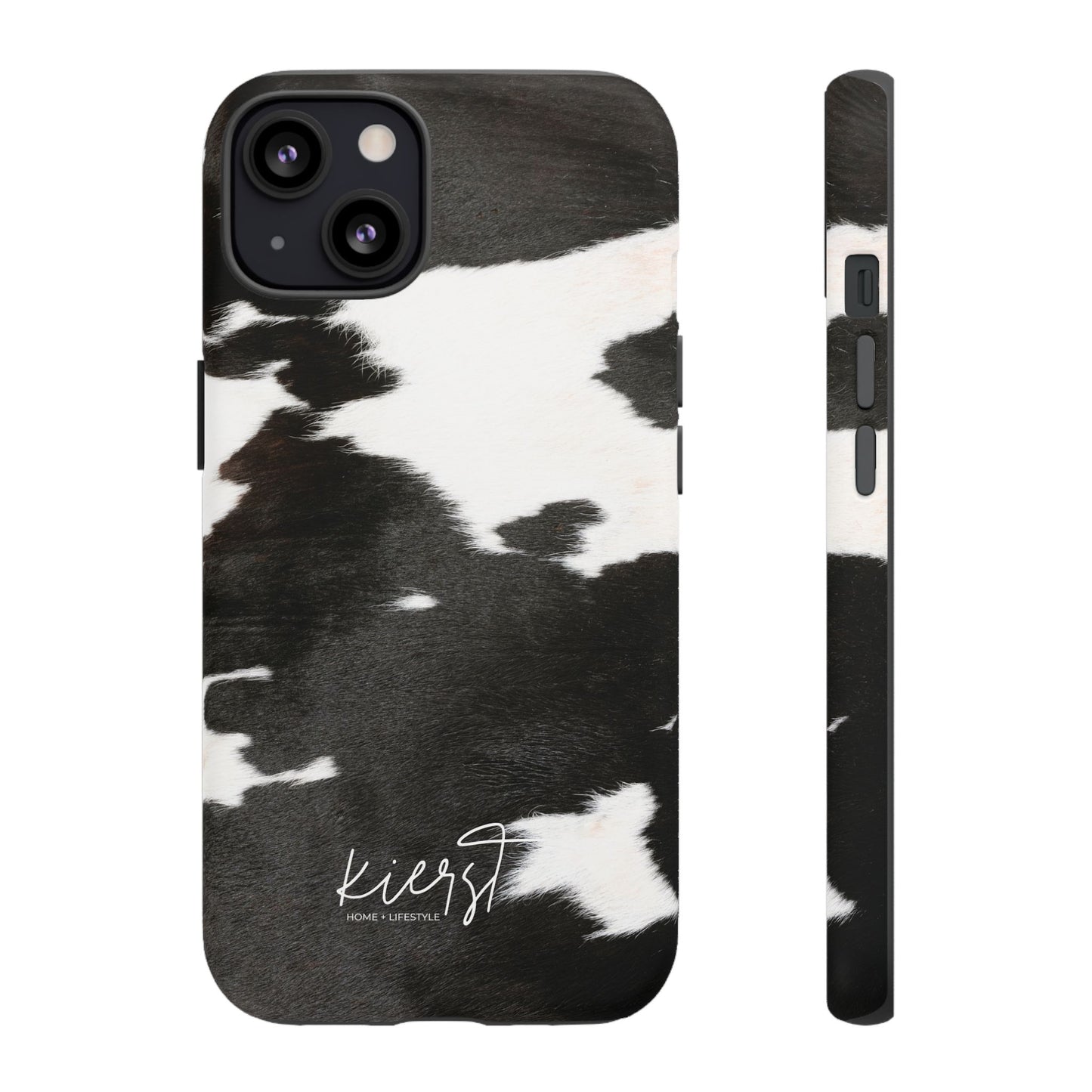 Black and White Cow Hide Print iPhone Case