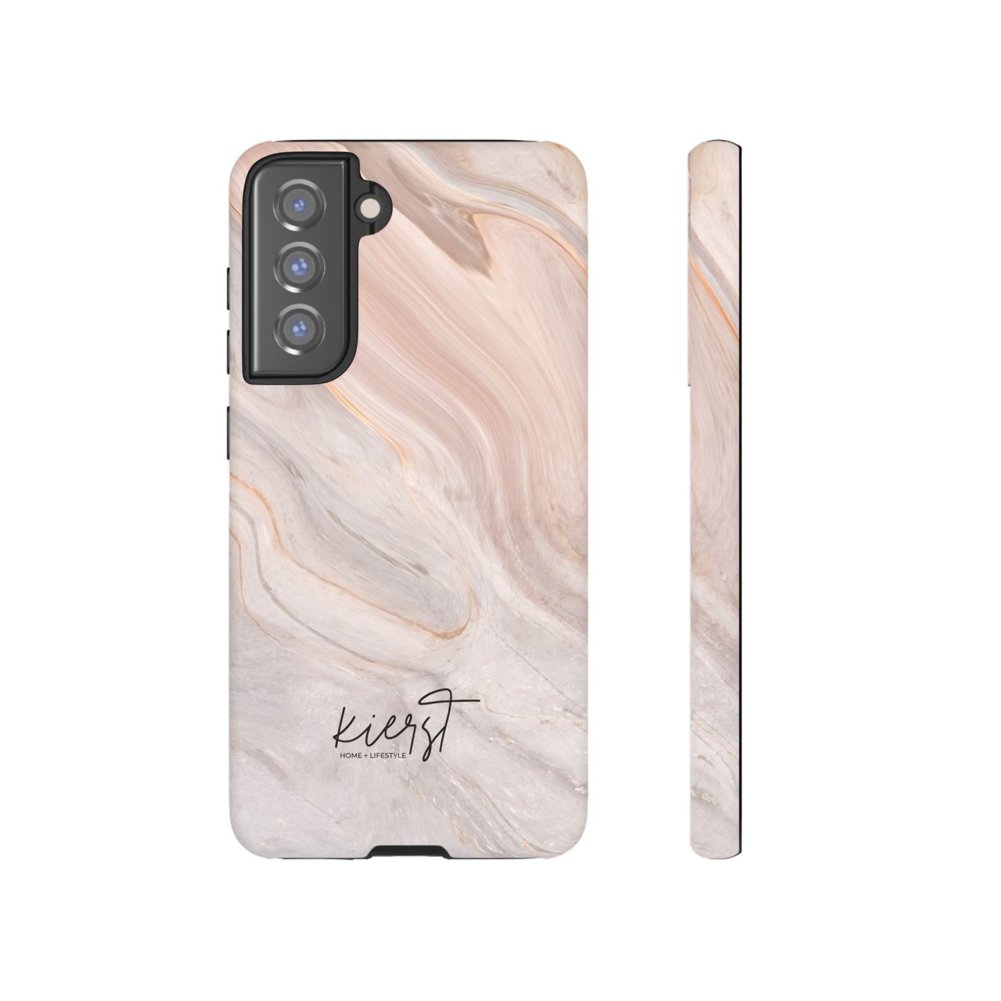 Blush Swirl Marble Samsung Galaxy Phone Case | Subtle Design, Timeless Tone