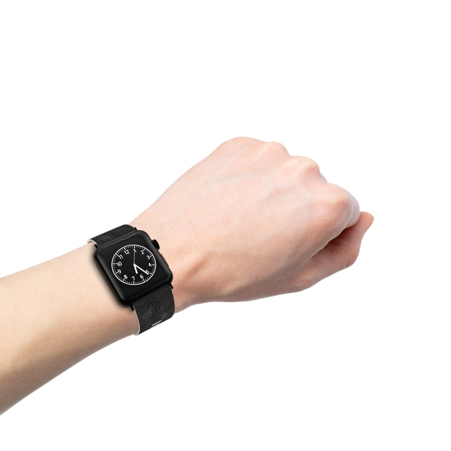 Black Crocodile Print Apple Watch Band – Classic, With a Bite