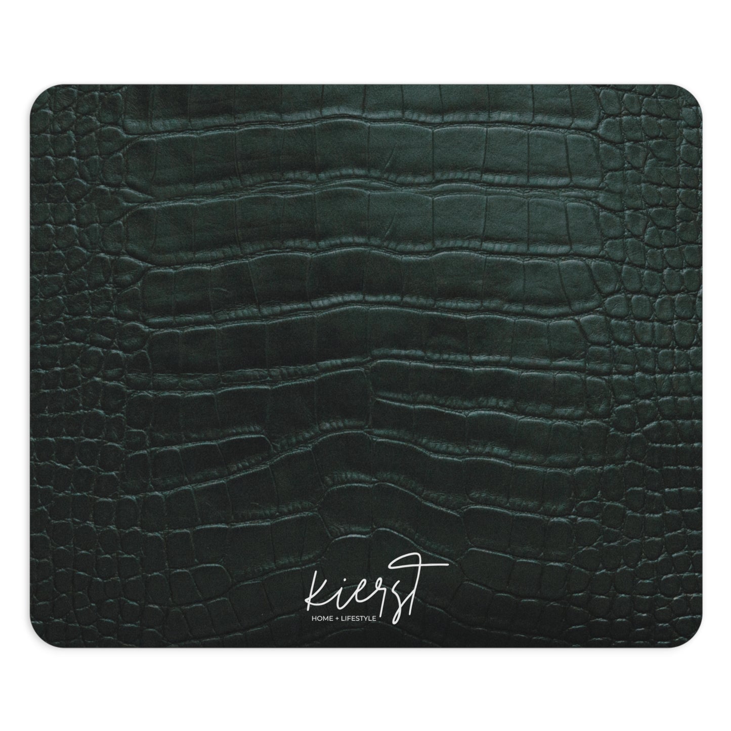 Luxurious Leather-Look Mouse Pad - Stylish Desk Accessory for Home and Office Emerald Crocodile