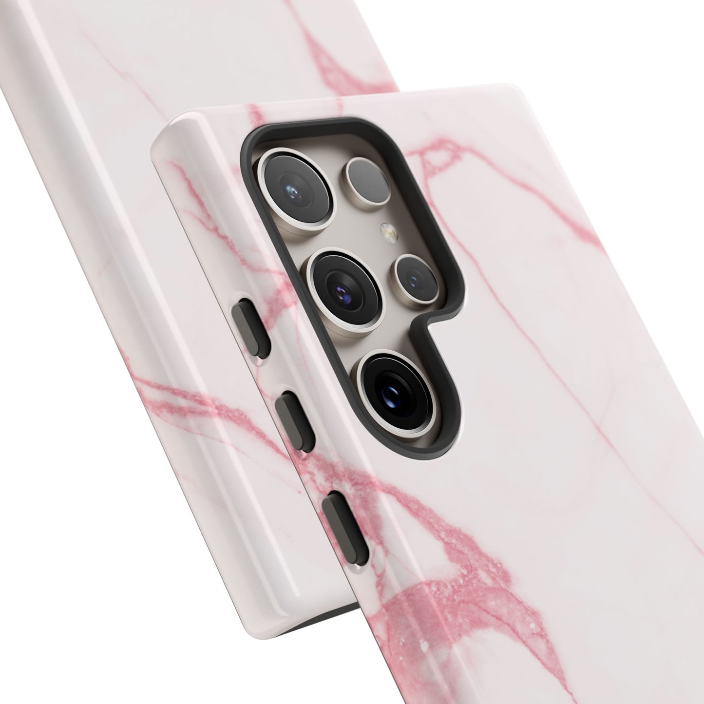 Pink & White Marble Samsung Galaxy Phone Case | Feminine, Polished, and Quietly Bold