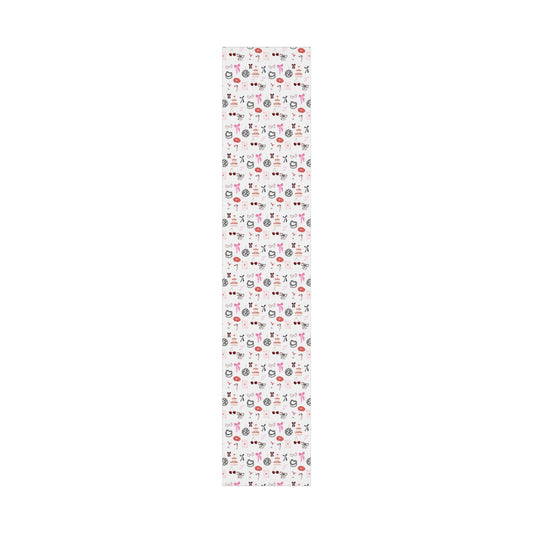 Grey Edge of Romance Wrapping Paper | Glamorous Sticker-Inspired Gift Wrap