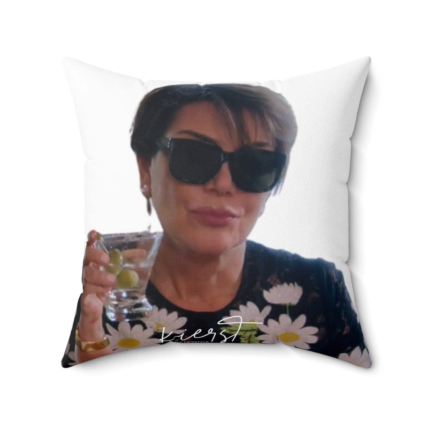 OG Mom Throw Pillow – Martini, Daisies, and Maximum Attitude