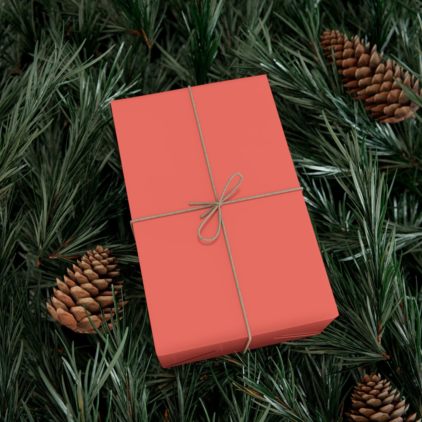 Coral Reef Wrapping Paper | Vibrant Monochrome Gift Wrap in Satin or Matte Finish