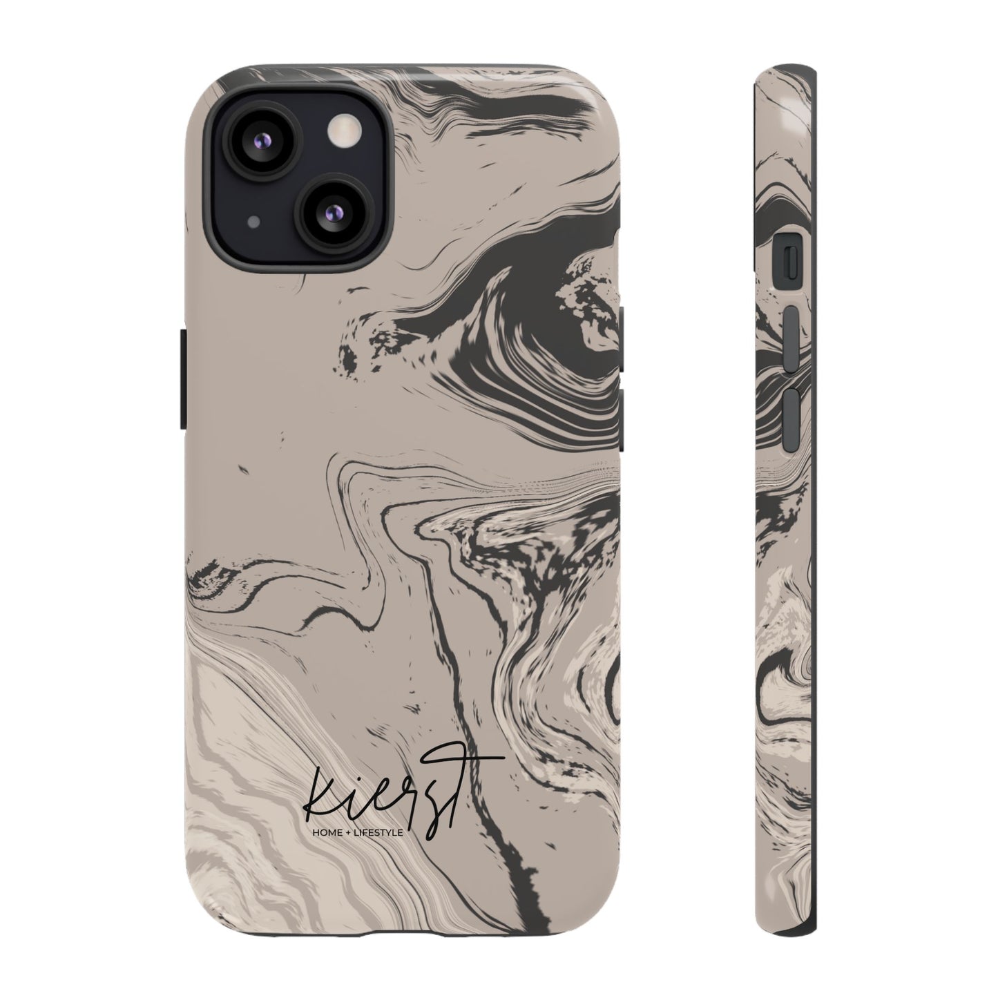 Cream, Grey, and Taupe Marble iPhone Case | A Bold Neutral Grounded in Softness