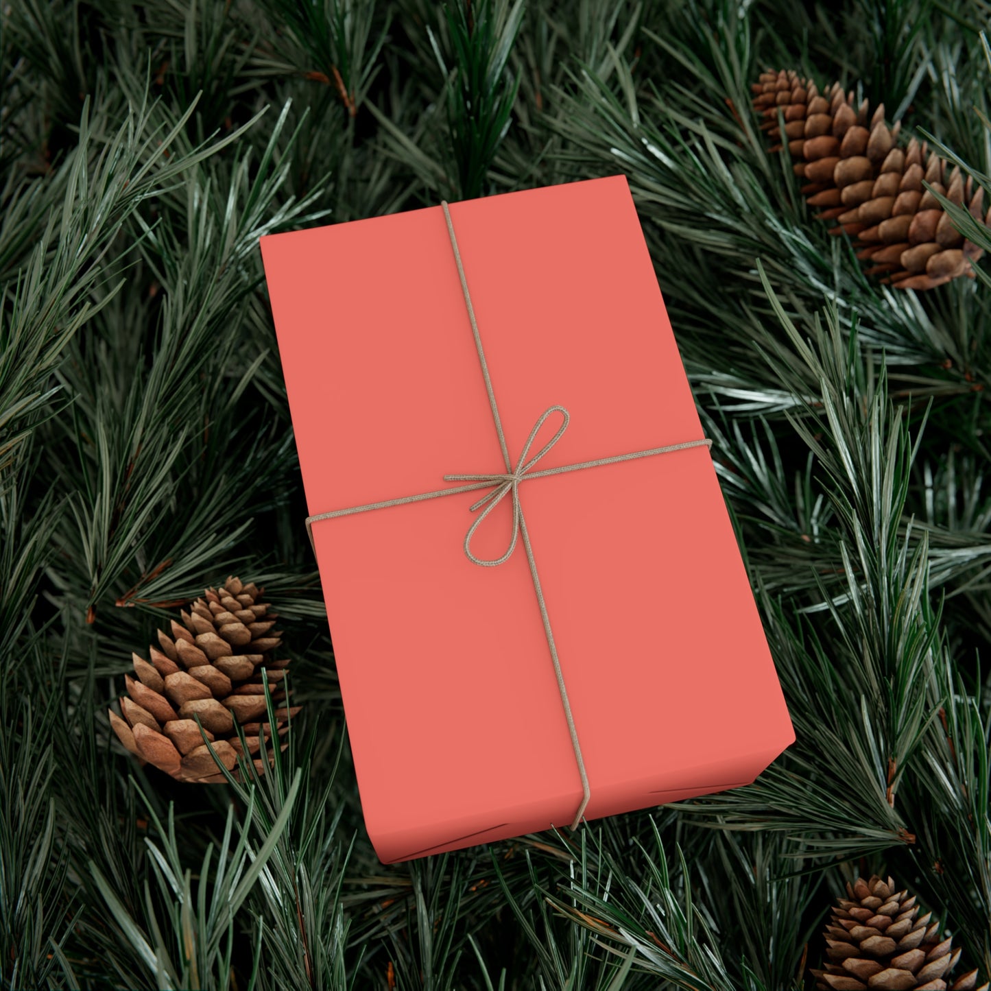 Coral Reef Wrapping Paper | Vibrant Monochrome Gift Wrap in Satin or Matte Finish