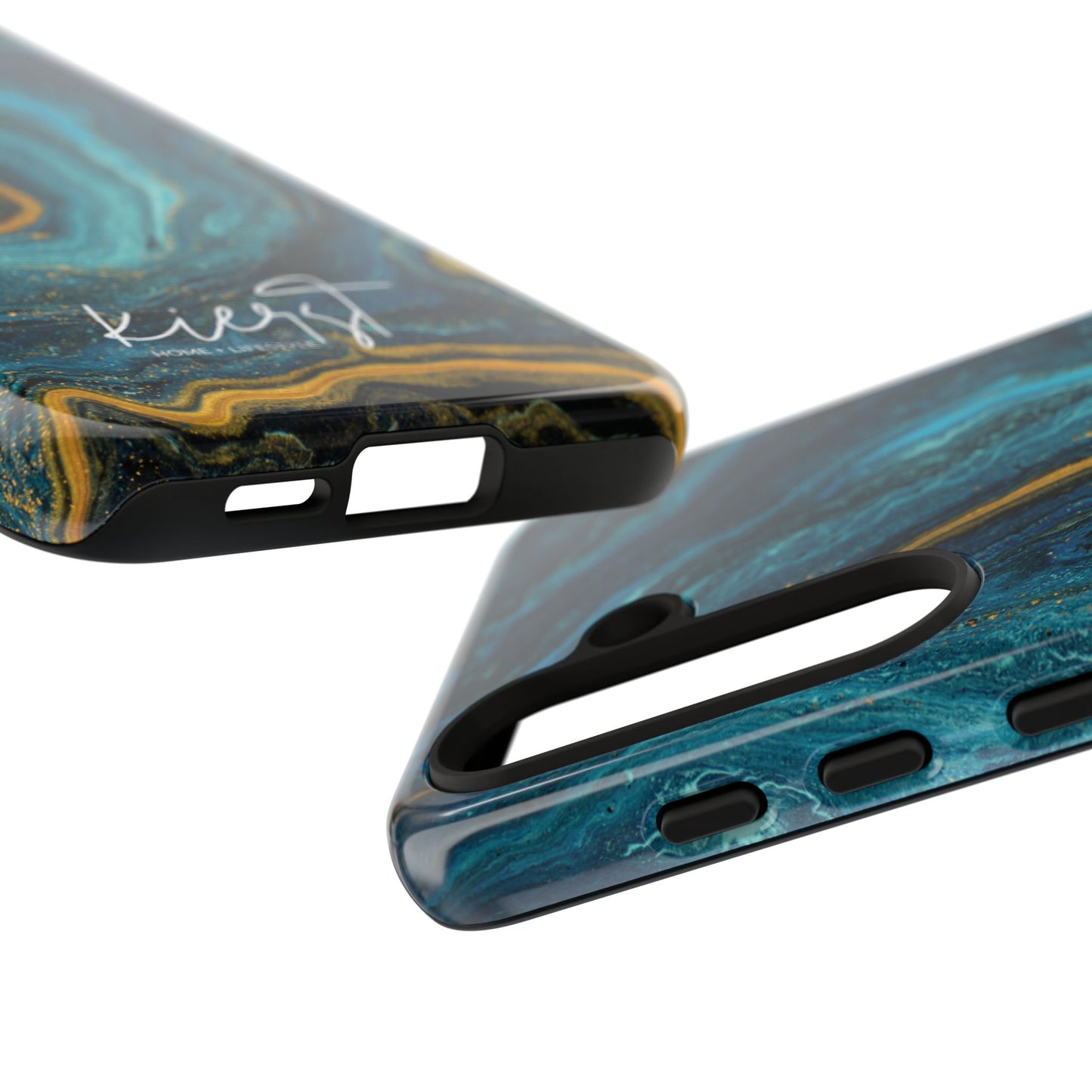 Gold & Teal Marble Samsung Galaxy Case | Swirled Depth Meets Everyday Edge