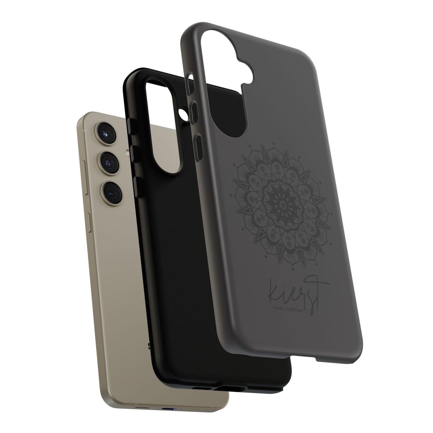 Black Mandala Samsung Galaxy Phone Case | Elevated Symmetry, Timeless Energy