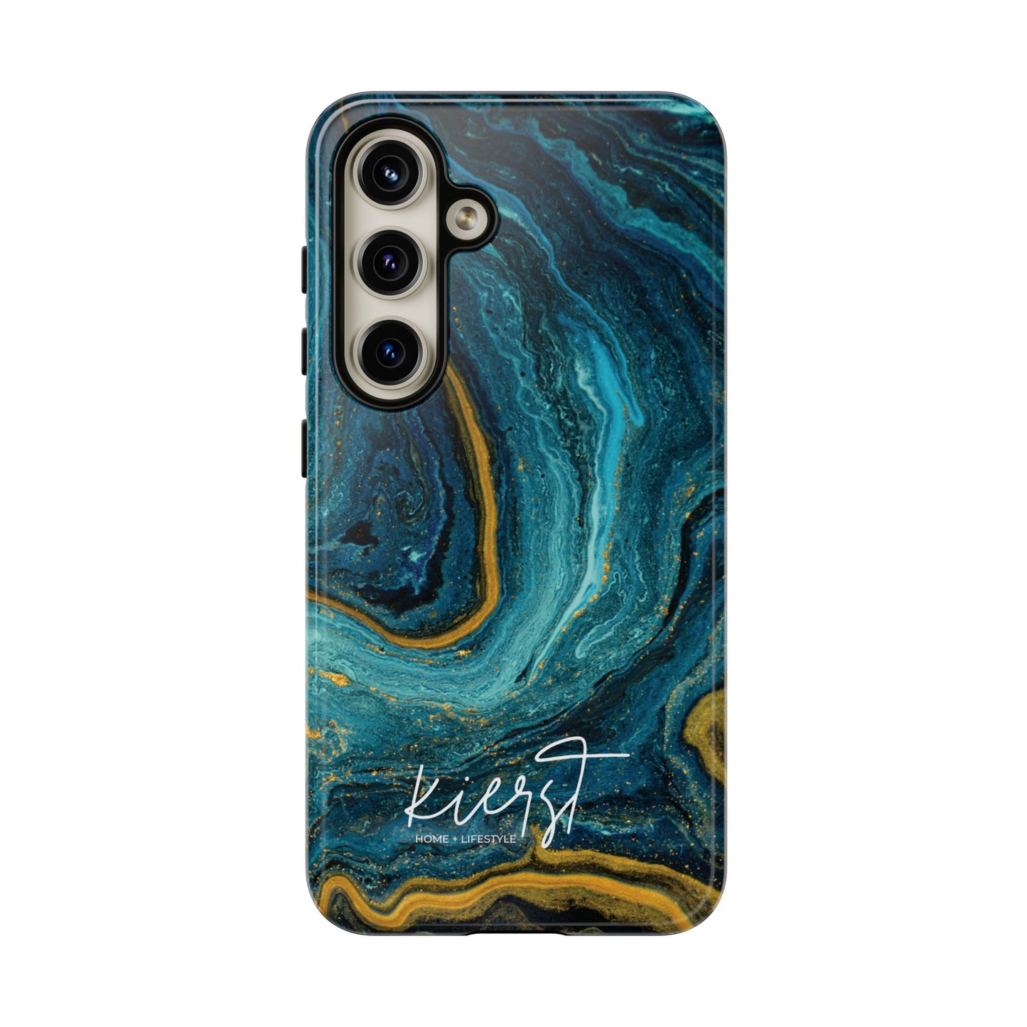 Gold & Teal Marble Samsung Galaxy Case | Swirled Depth Meets Everyday Edge
