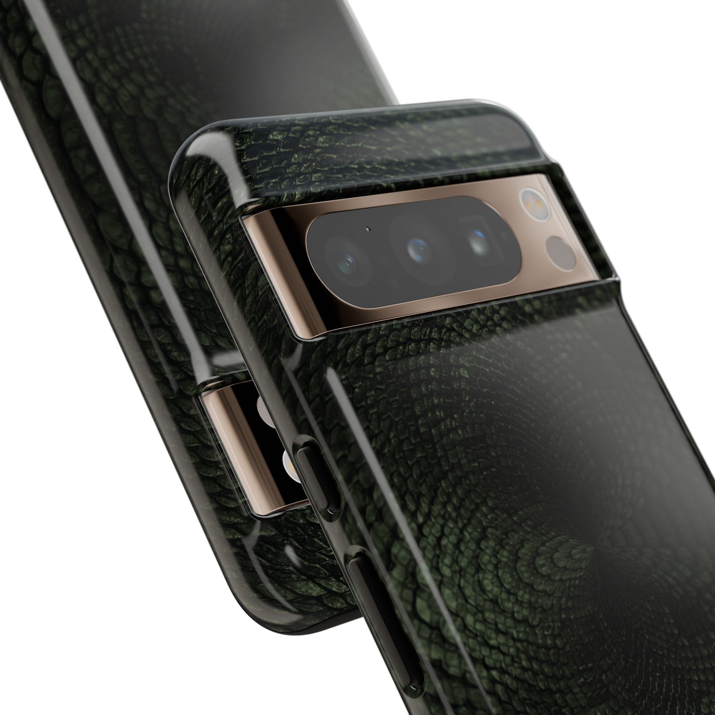 Deep Rich Green Snake Print Google Pixel Case | Bold. Luxe. Unapologetic.
