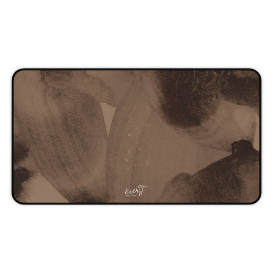 Brown Abstract Desk Mat