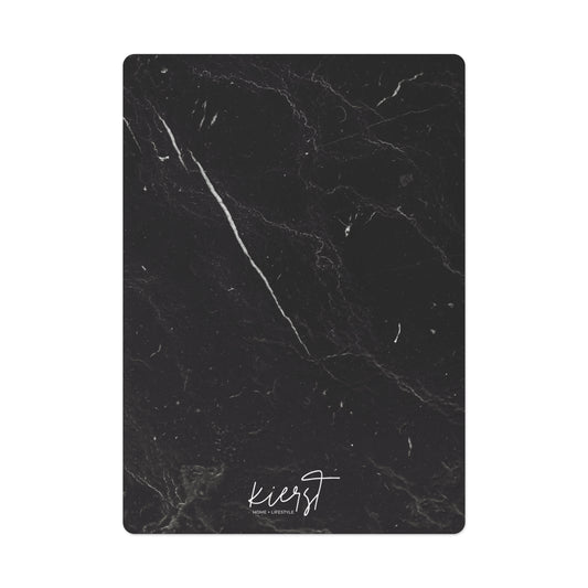 Black Marble Poker Playing Cards – Luxe Monochrome Deck by kierst