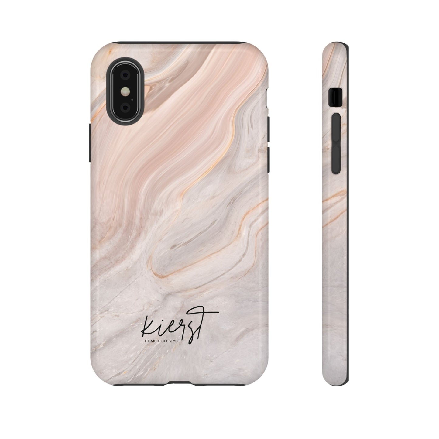 Blush Swirl Marble iPhone Case | Soft Curves, Strong Protection
