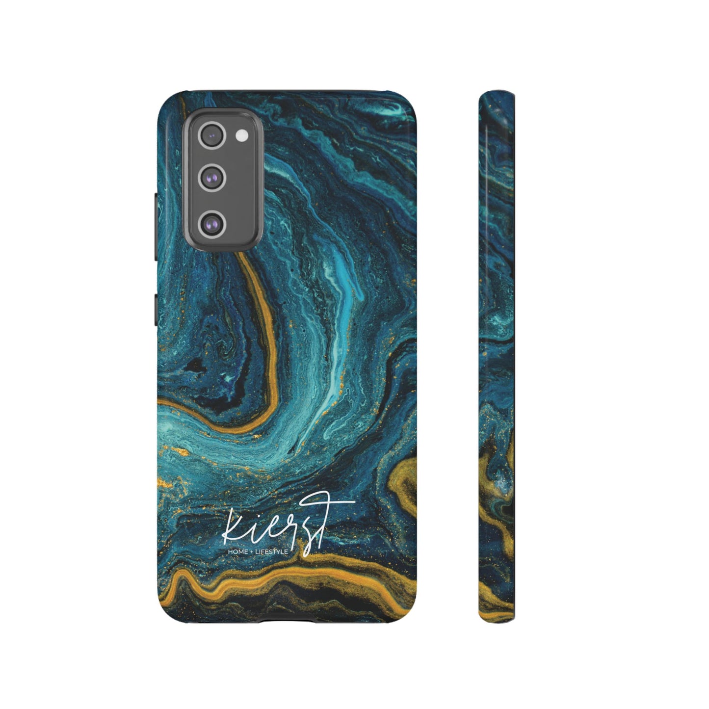 Gold & Teal Marble Samsung Galaxy Case | Swirled Depth Meets Everyday Edge
