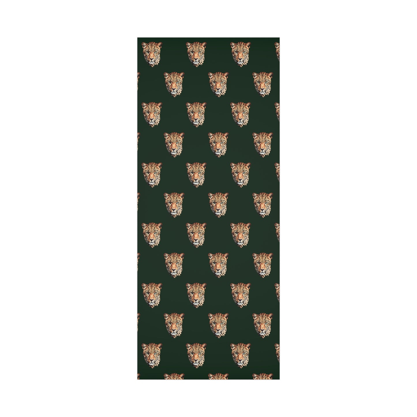 Leopard Head on Signature Midnight Pine Wrapping Paper