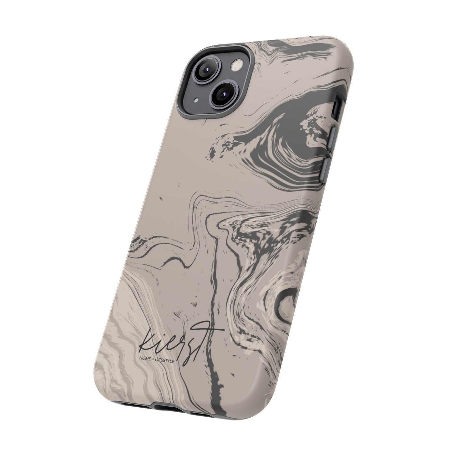 Cream, Grey, and Taupe Marble iPhone Case | A Bold Neutral Grounded in Softness