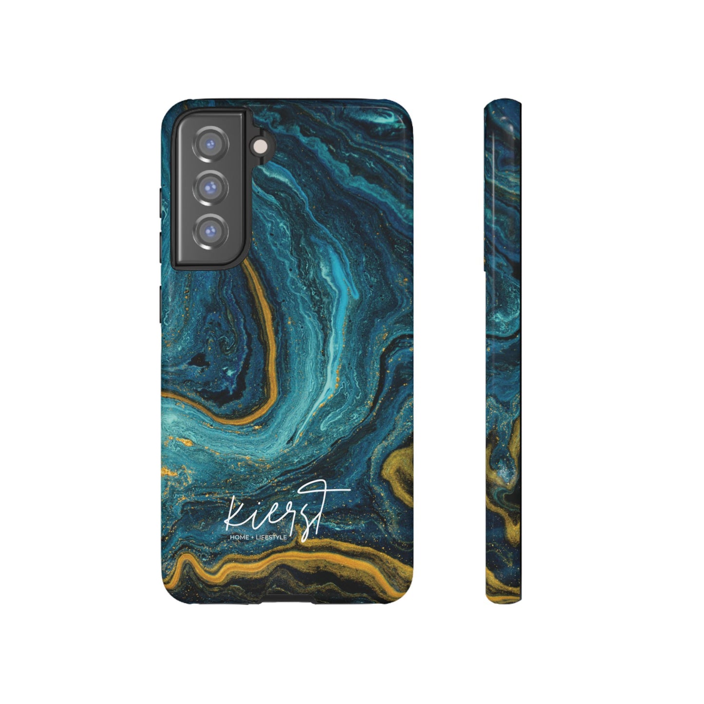 Gold & Teal Marble Samsung Galaxy Case | Swirled Depth Meets Everyday Edge
