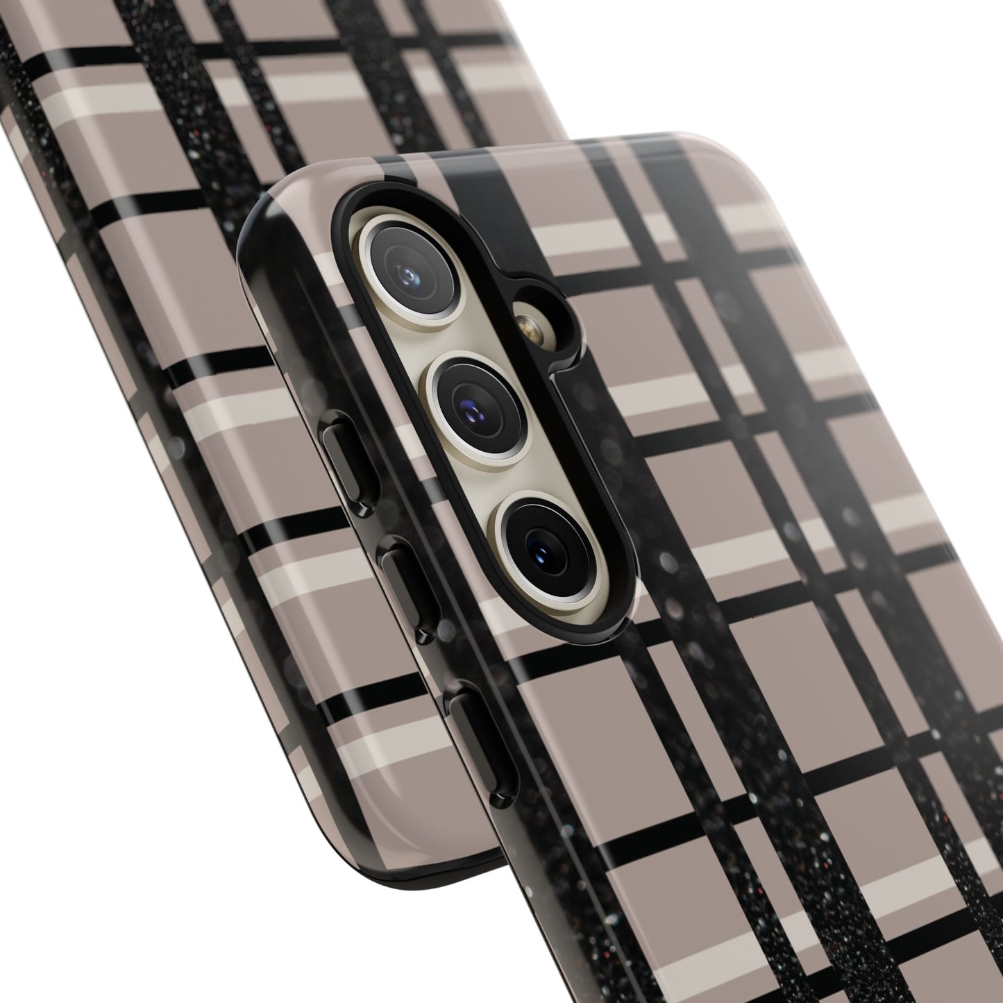 Elevated Neutrals Plaid Samsung Galaxy Case | Structured Style, Soft Edge