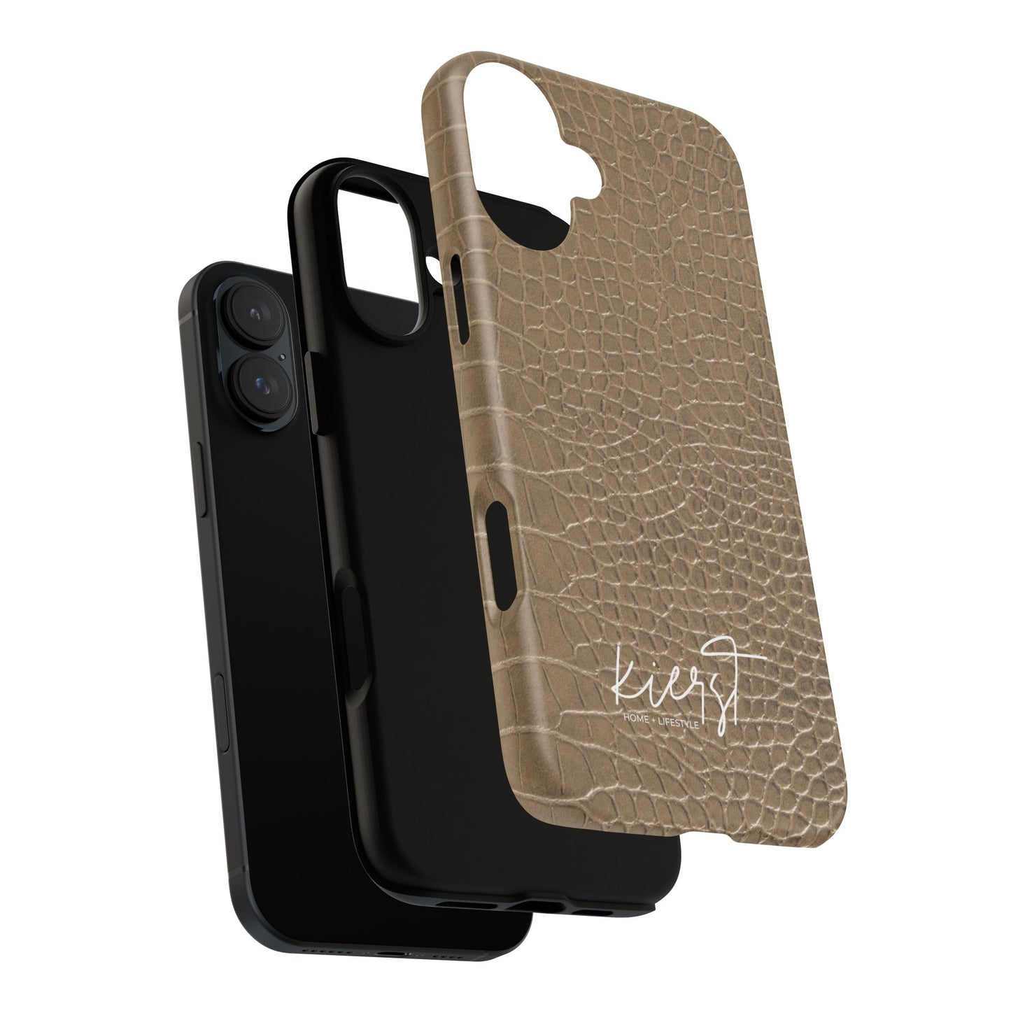 Tan Alligator Print iPhone Case | Elevated texture meets everyday ease