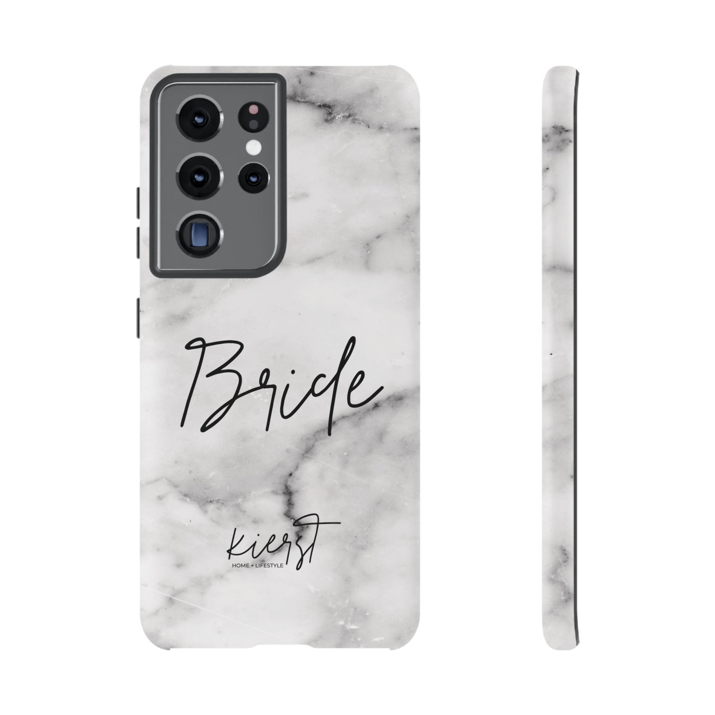 Bride Lived-In White and Grey Marble Samsung Galaxy Phone Case