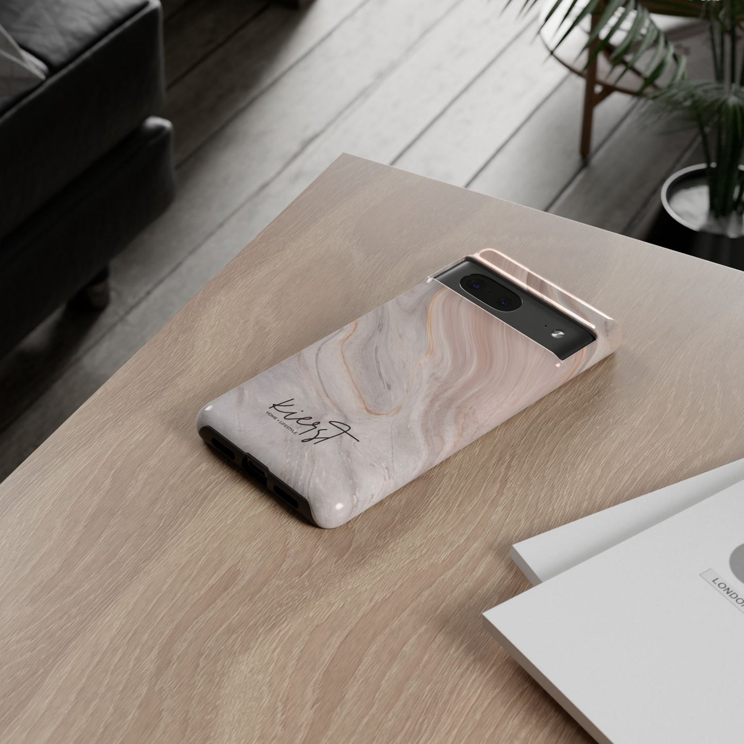 Blush Swirl Marble Google Pixel Phone Case | Soft Movement Meets Curated Luxury