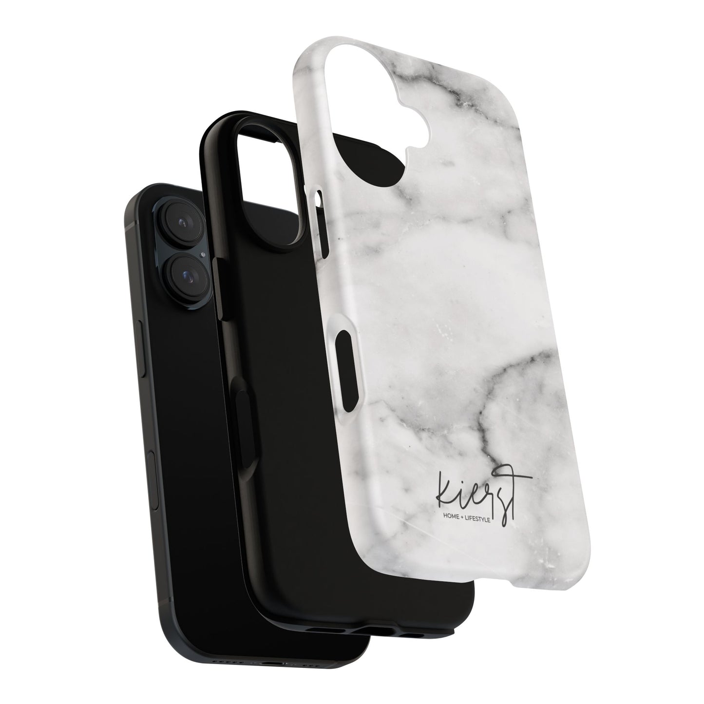 Lived-In White and Grey Marble iPhone Case | Curated Calm, Captured in Marble