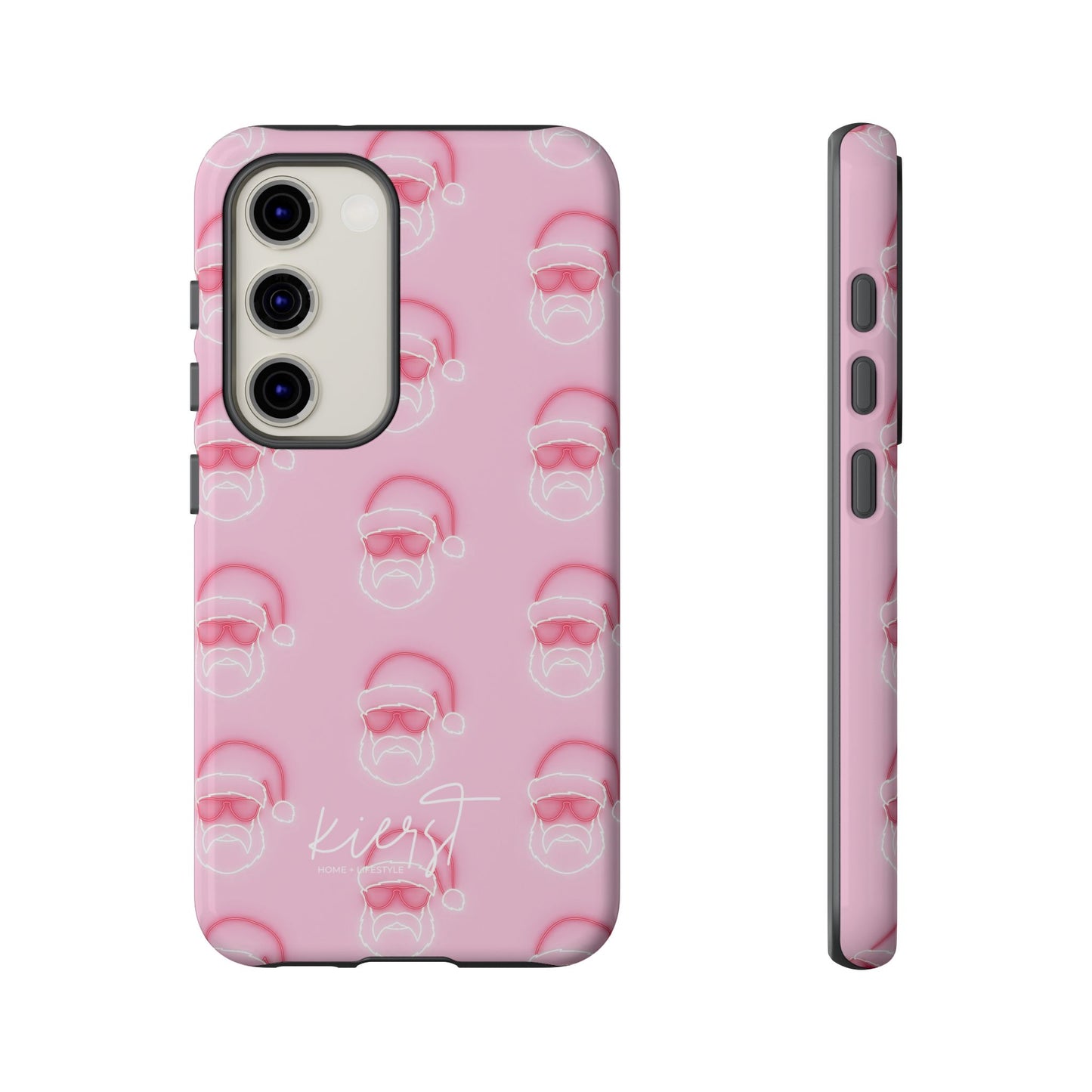 Holiday 25 Neon Sign Santa on Pink Samsung Galaxy Phone Case