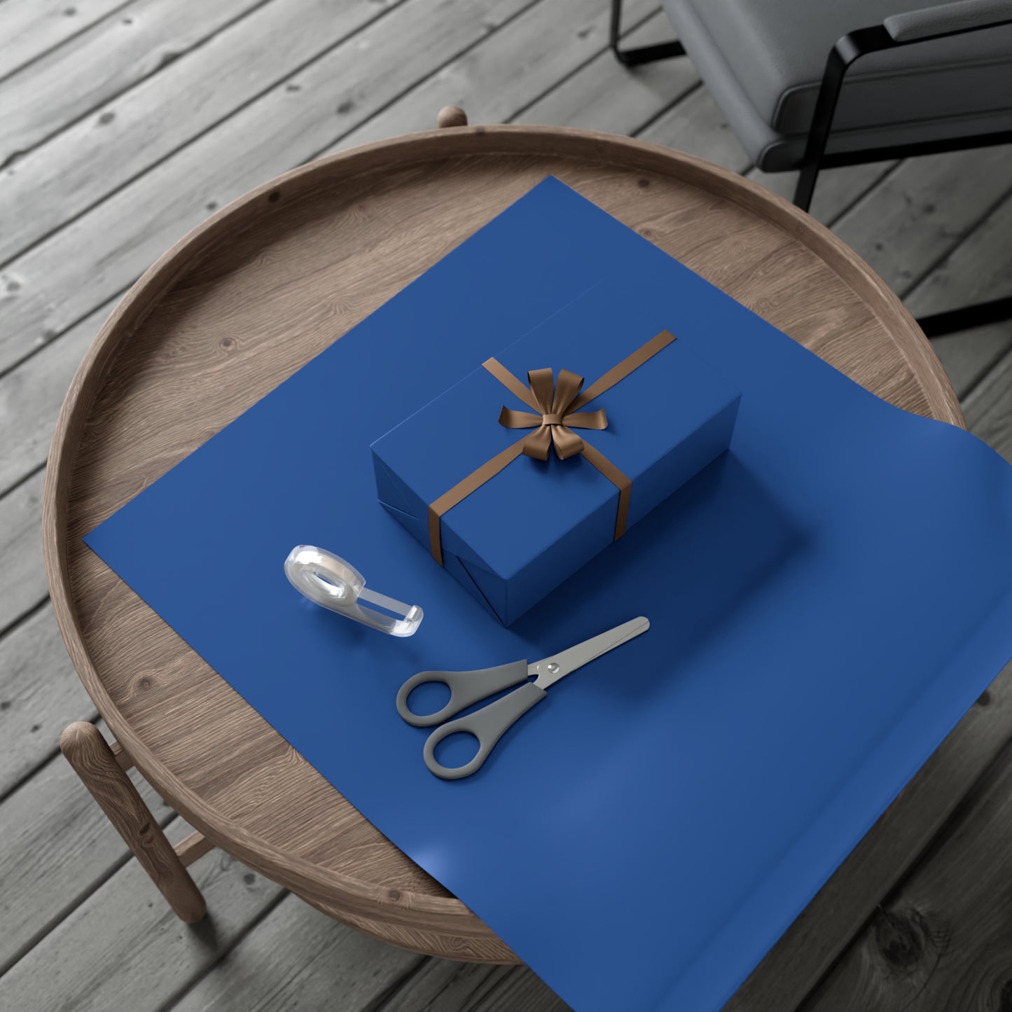 Cobalt Blue Wrapping Paper | Bold, Modern Gift Wrap - Matte or Satin Finish