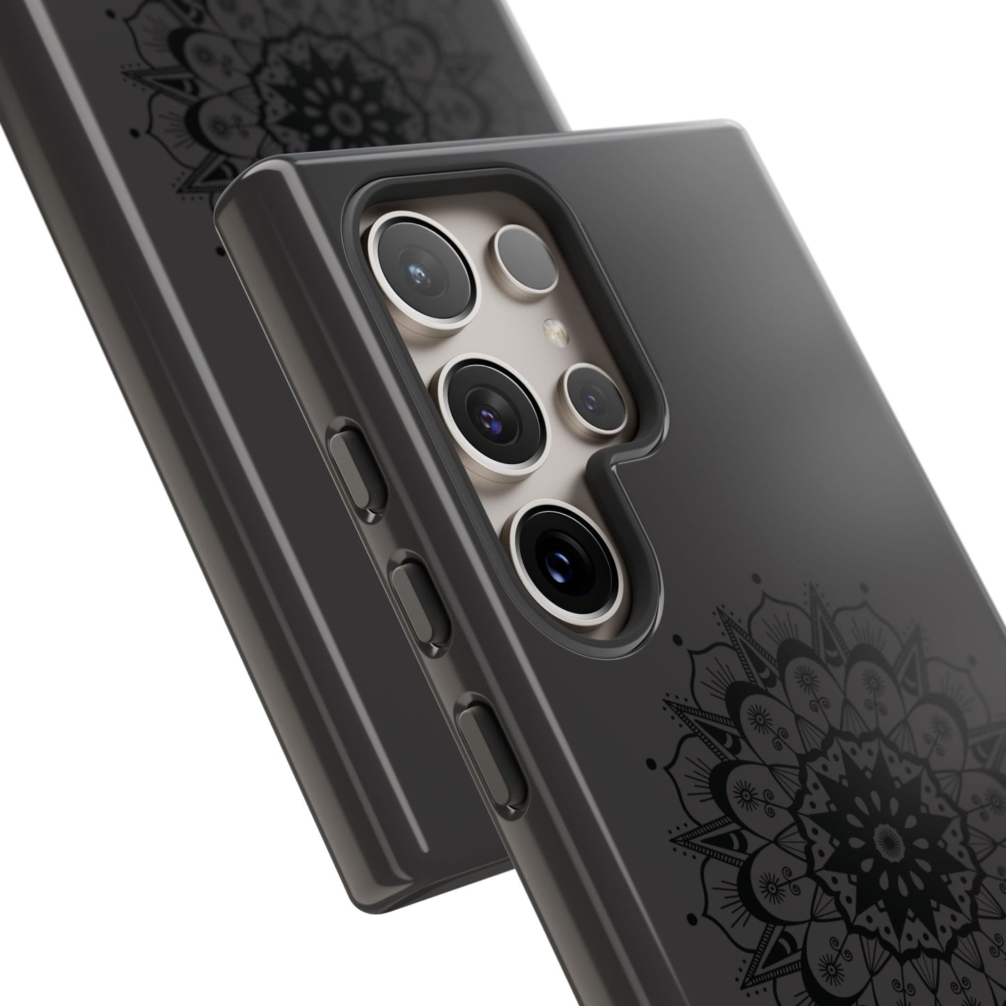 Black Mandala Samsung Galaxy Phone Case | Elevated Symmetry, Timeless Energy