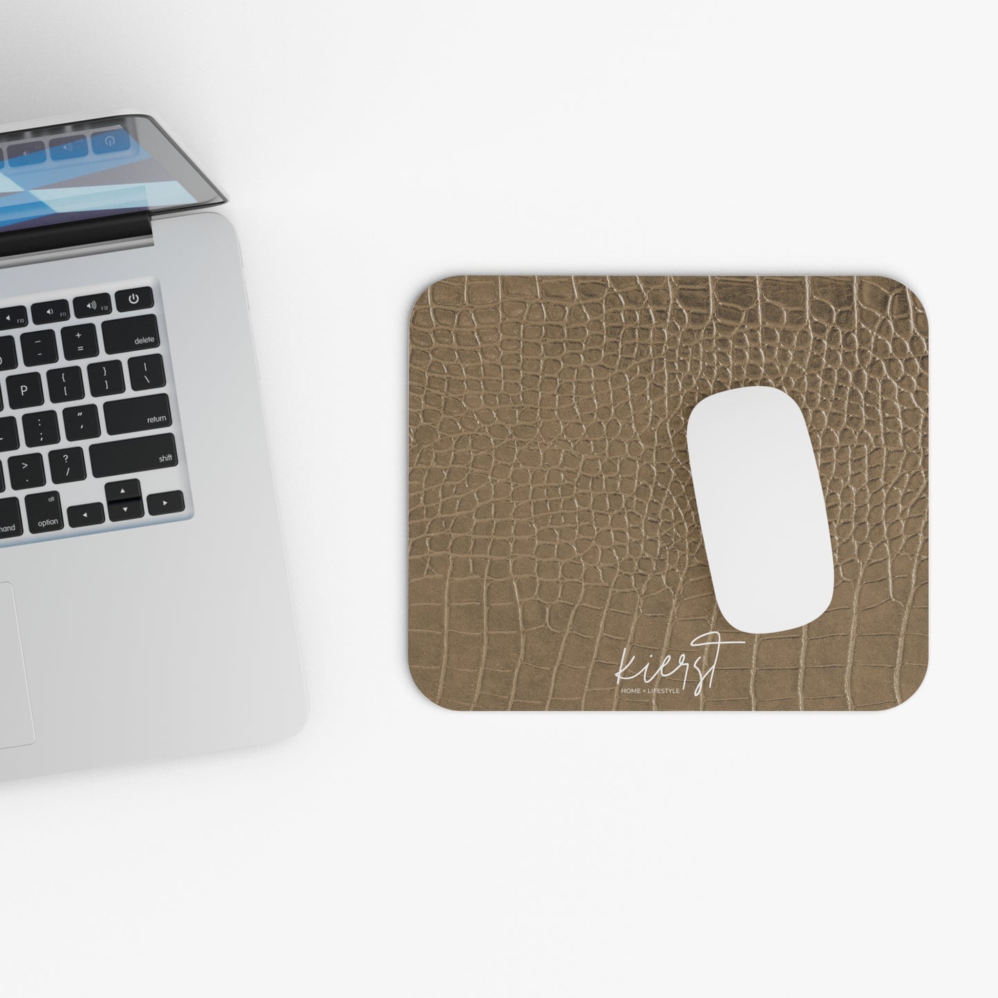 Tan Alligator Print Mouse Pad | Classic Texture Meets Modern Function