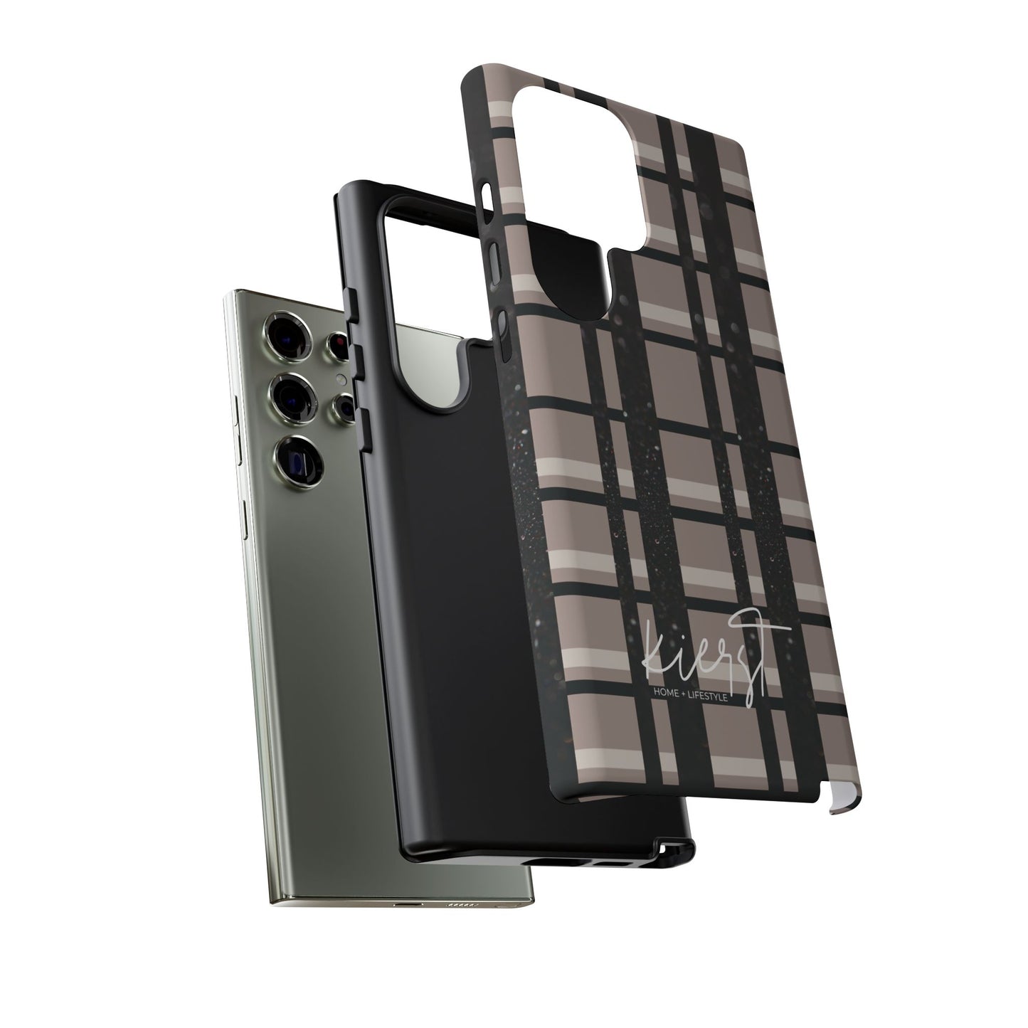 Elevated Neutrals Plaid Samsung Galaxy Case | Structured Style, Soft Edge