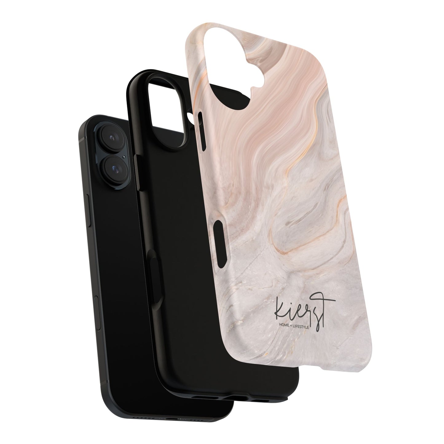 Blush Swirl Marble iPhone Case | Soft Curves, Strong Protection