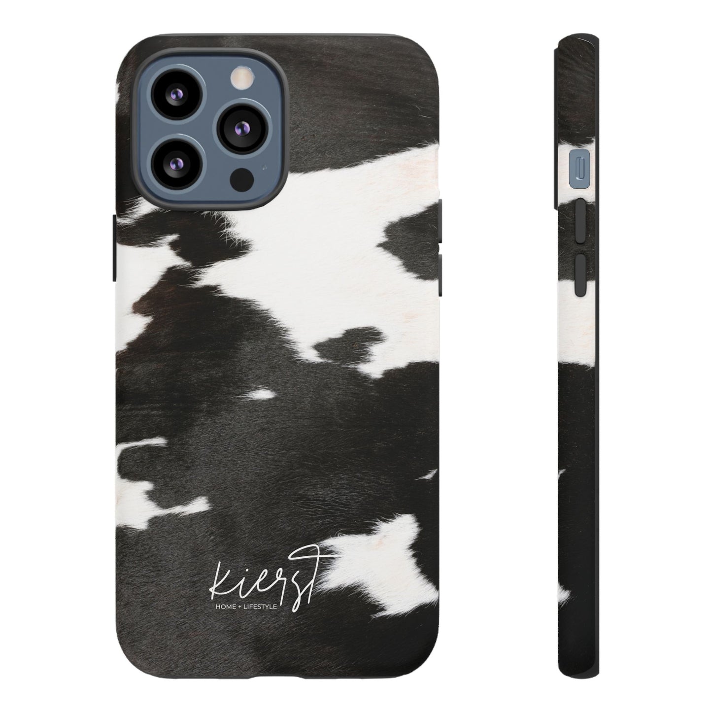 Black and White Cow Hide Print iPhone Case