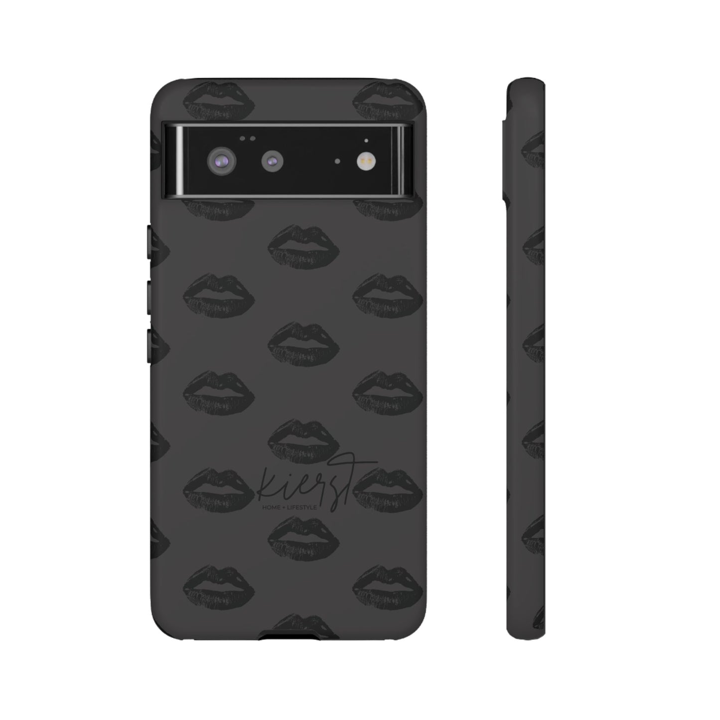 Black Lips Google Pixel Phone Case | Monochrome Meets Mood