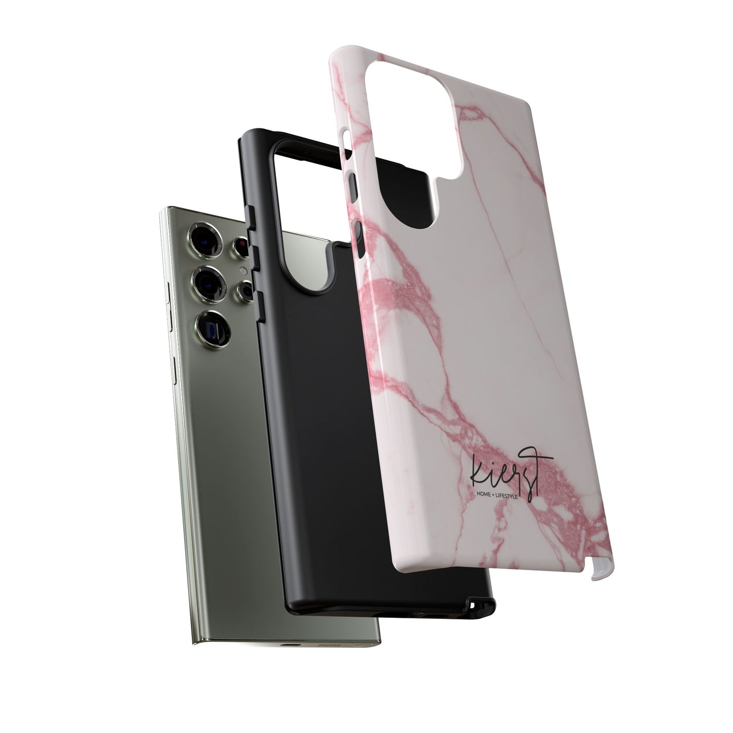 Pink & White Marble Samsung Galaxy Phone Case | Feminine, Polished, and Quietly Bold