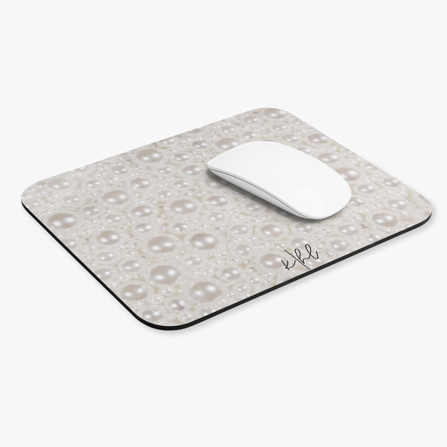 Various Pearls Mouse Pad – Elegant White | Chic Office or Vanity Accessory