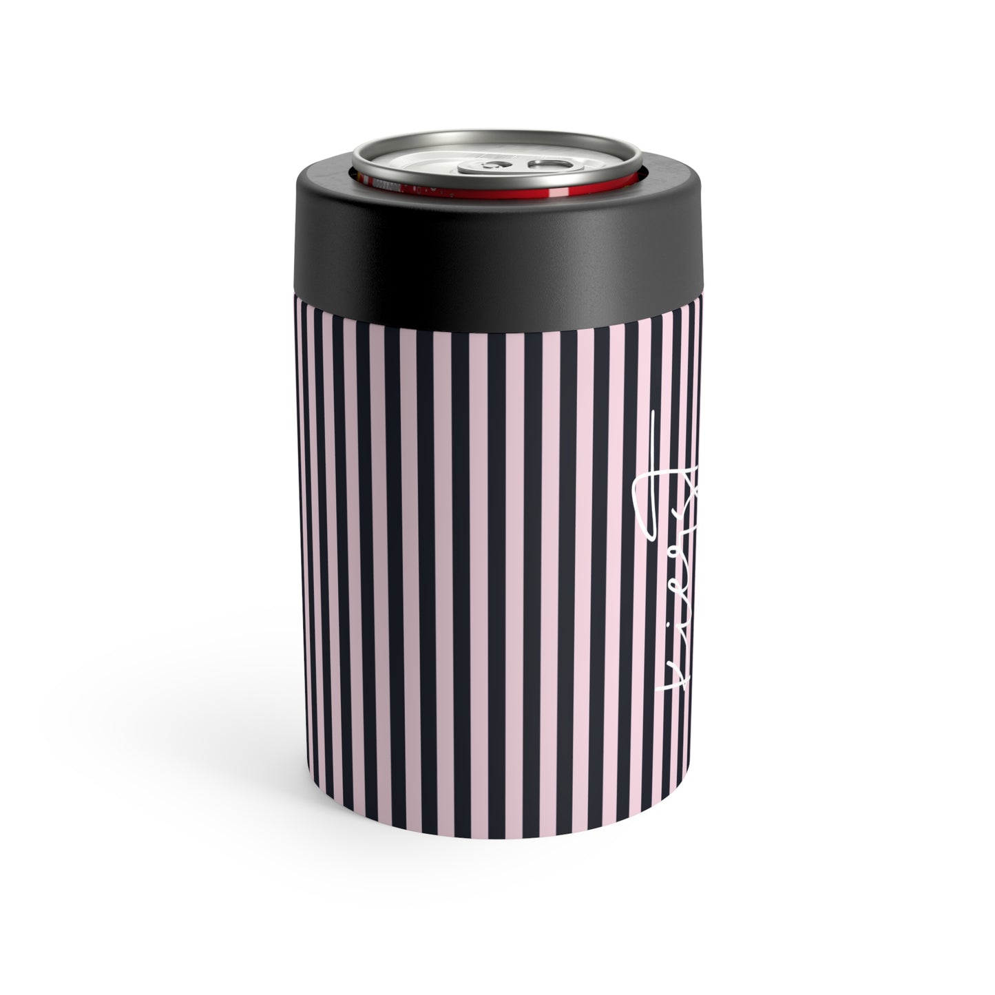 Signature Pink + Signature Storm Striped Can Holder
